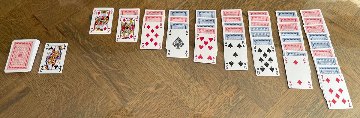 Double klondike rules