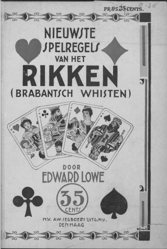 Spelregelboek rikken 1925 Edward Lowe